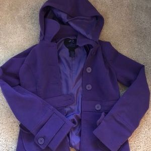 Purple button coat